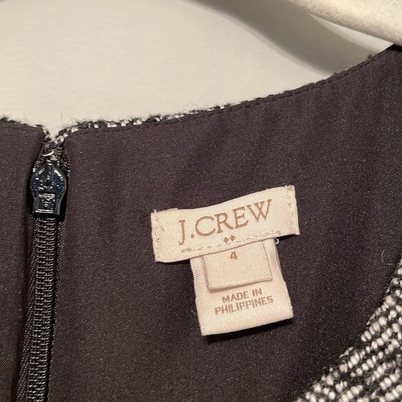 J CREW WOOL BLEND DRESS BLACK GRAY SIZE 4 - Picture 2 of 6